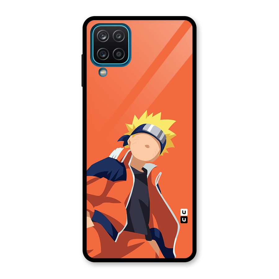 Naruto Uzumaki Minimalist Glass Back Case for Galaxy A12