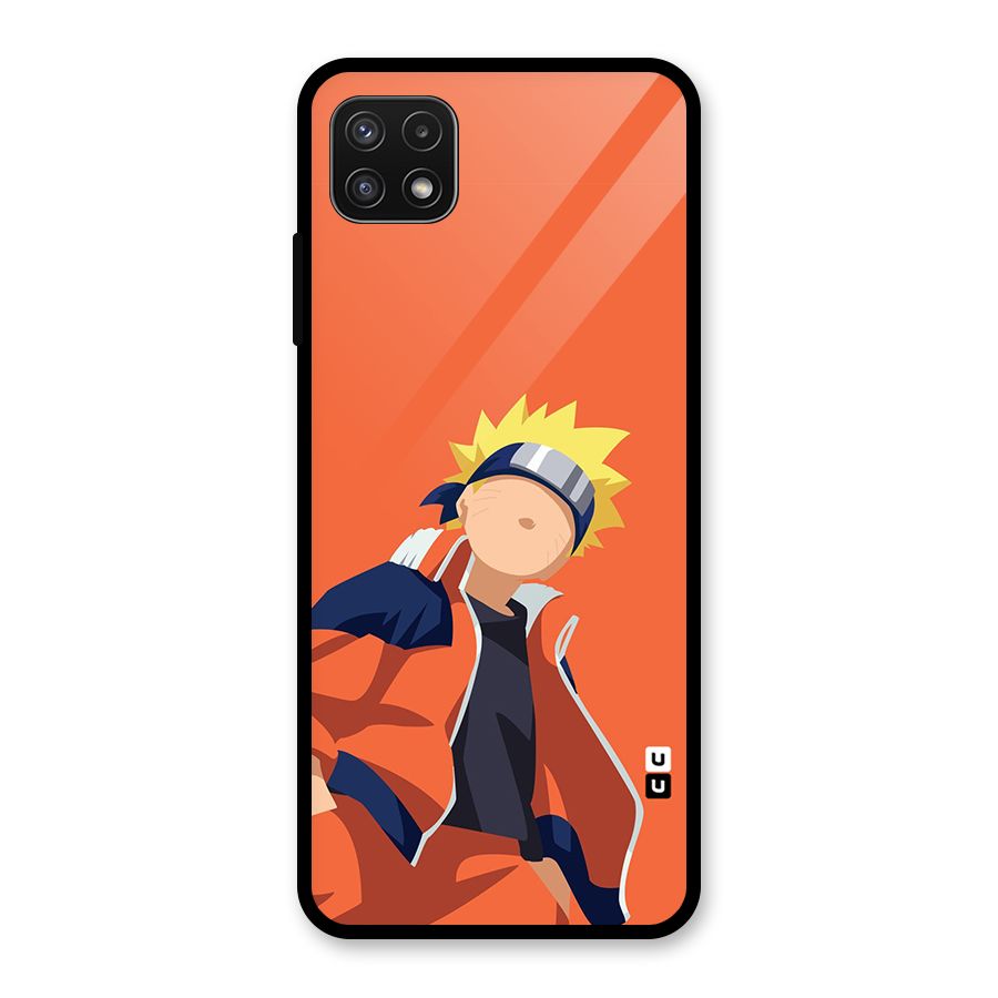 Naruto Uzumaki Minimalist Glass Back Case for Galaxy A22 5G