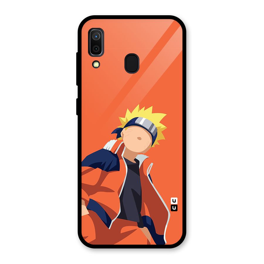 Naruto Uzumaki Minimalist Glass Back Case for Galaxy A30