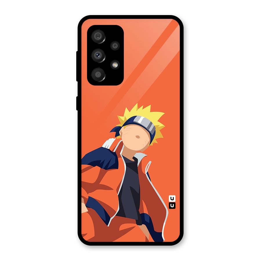 Naruto Uzumaki Minimalist Glass Back Case for Galaxy A32