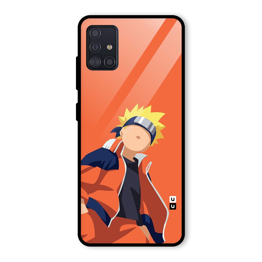 Naruto Uzumaki Minimalist Glass Back Case for Galaxy A51