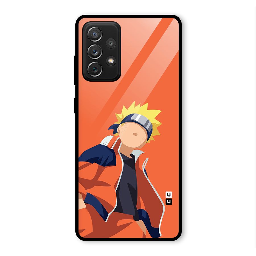 Naruto Uzumaki Minimalist Glass Back Case for Galaxy A72