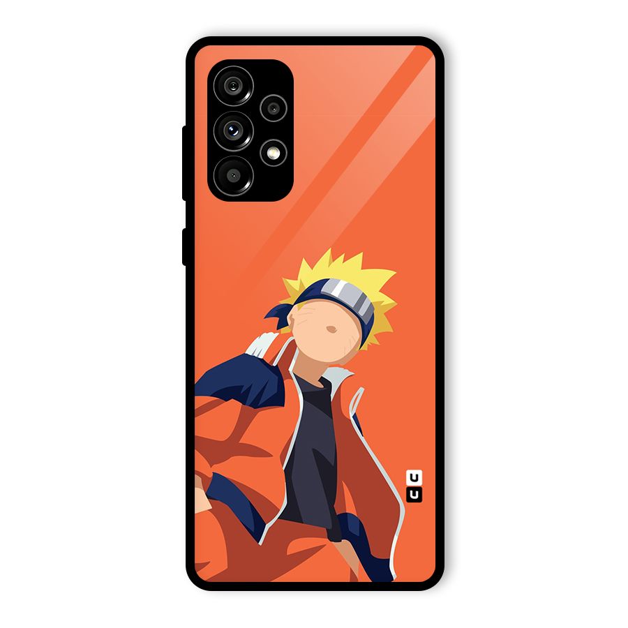 Naruto Uzumaki Minimalist Glass Back Case for Galaxy A73 5G