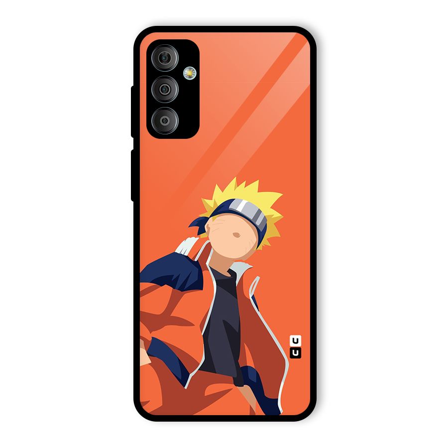 Naruto Uzumaki Minimalist Glass Back Case for Galaxy F23