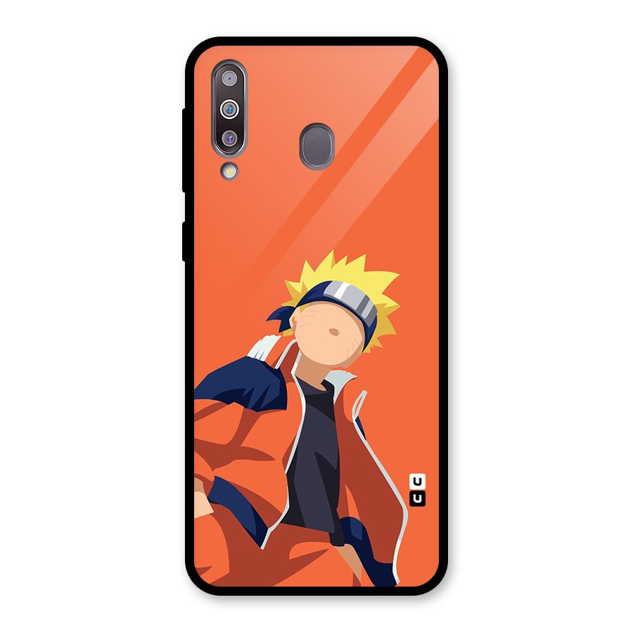 Naruto Uzumaki Minimalist Glass Back Case for Galaxy M30