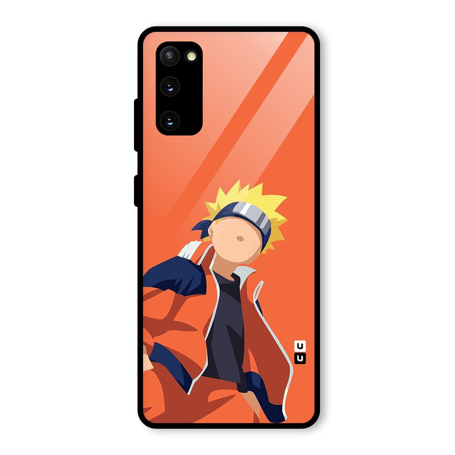 Naruto Uzumaki Minimalist Glass Back Case for Galaxy S20 FE