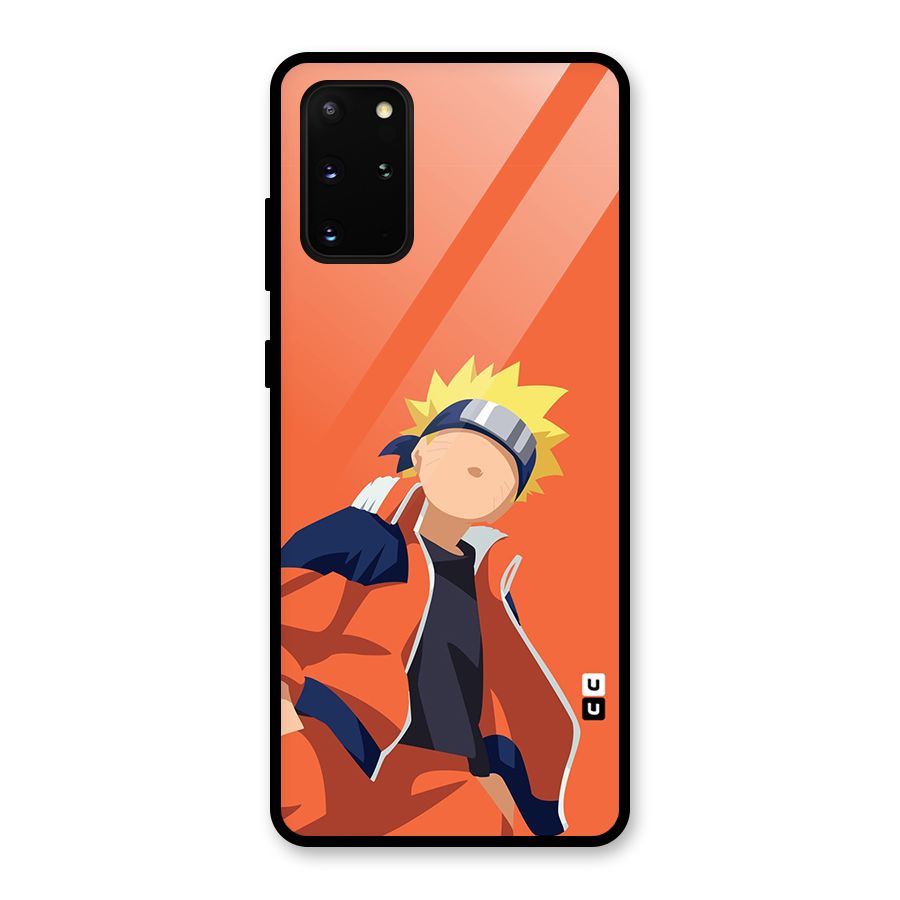 Naruto Uzumaki Minimalist Glass Back Case for Galaxy S20 Plus