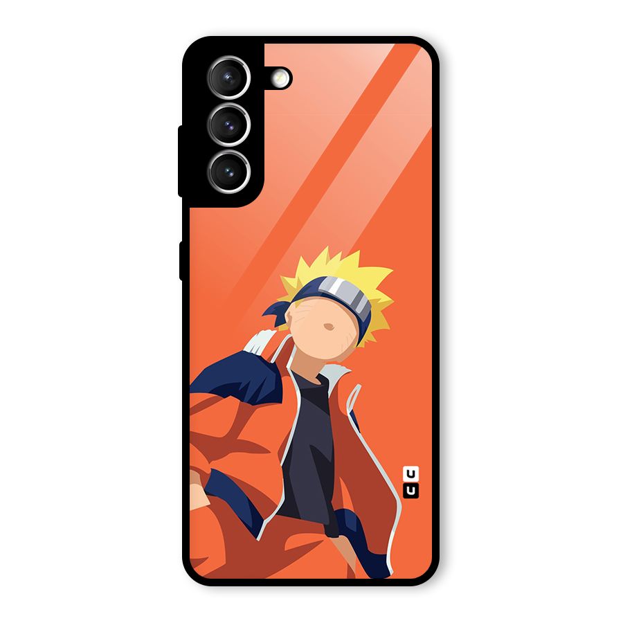 Naruto Uzumaki Minimalist Glass Back Case for Galaxy S21 5G