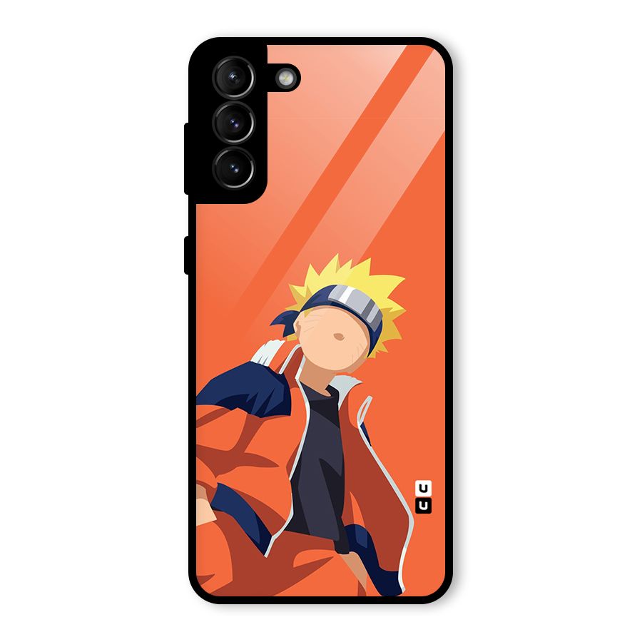Naruto Uzumaki Minimalist Glass Back Case for Galaxy S21 Plus
