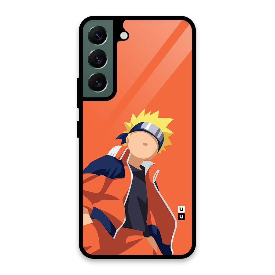 Naruto Uzumaki Minimalist Glass Back Case for Galaxy S22 5G