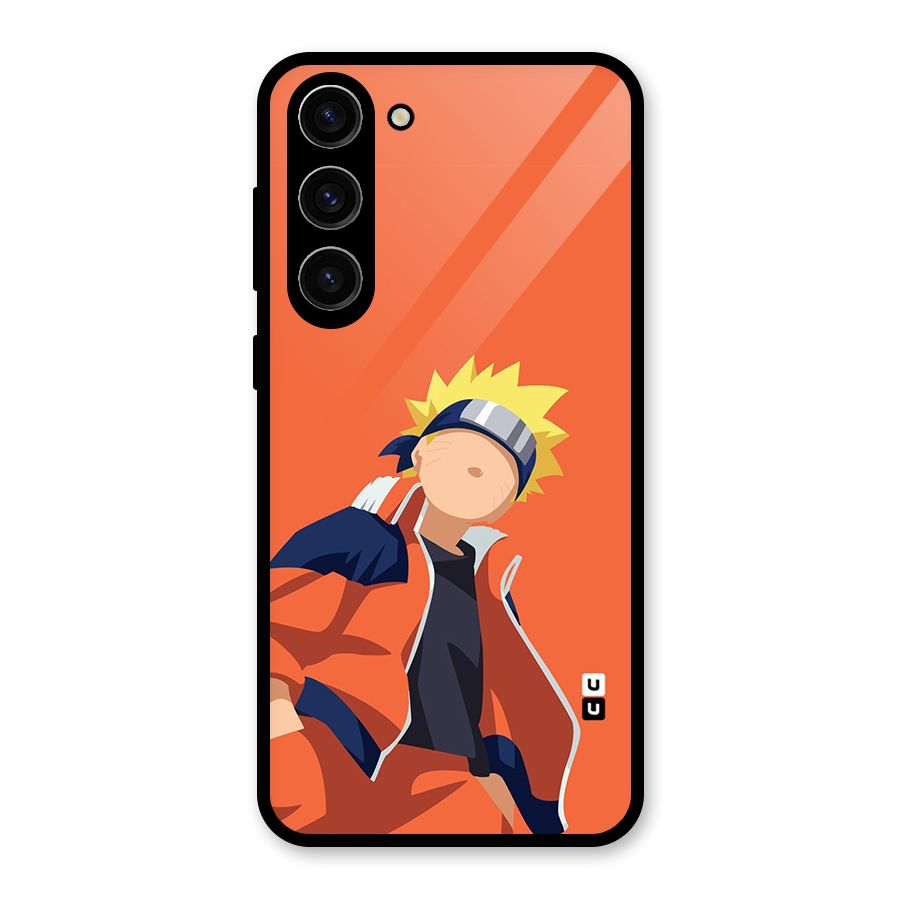 Naruto Uzumaki Minimalist Glass Back Case for Galaxy S23 Plus