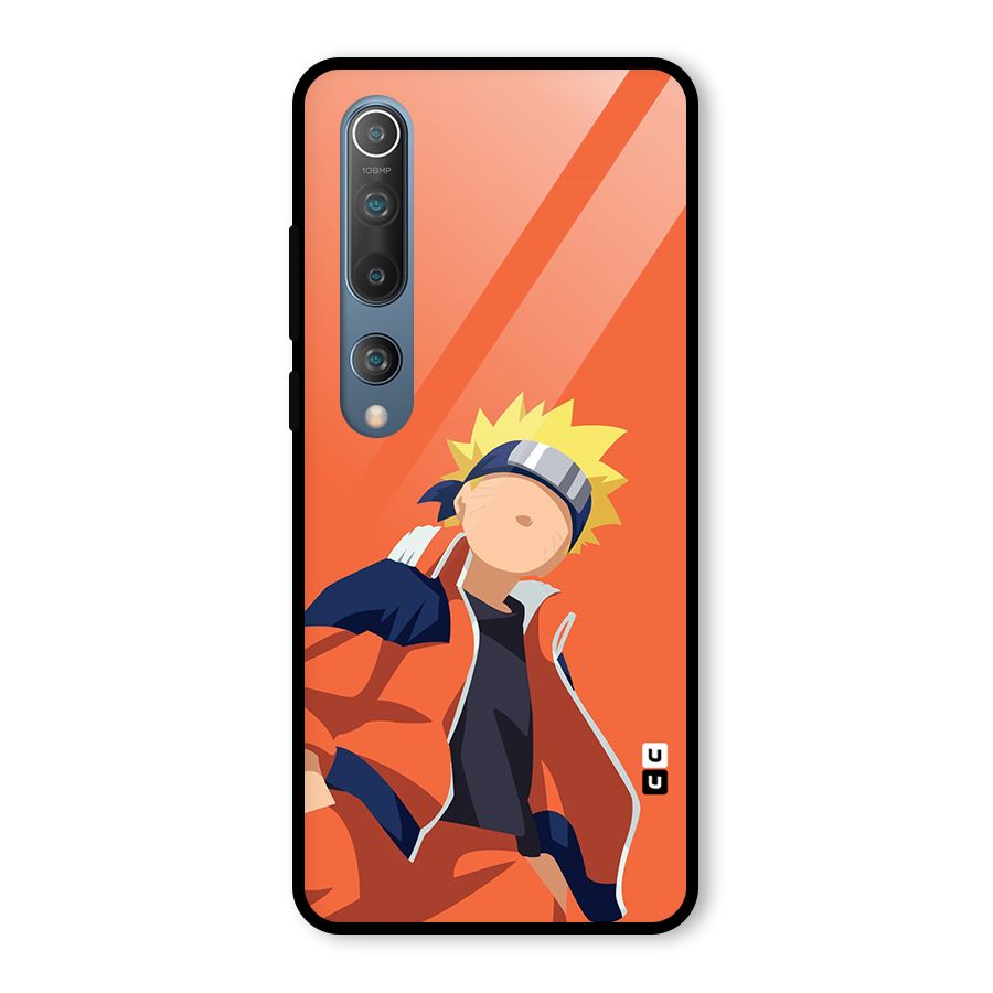 Naruto Uzumaki Minimalist Glass Back Case for Mi 10