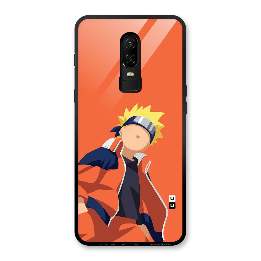 Naruto Uzumaki Minimalist Glass Back Case for OnePlus 6