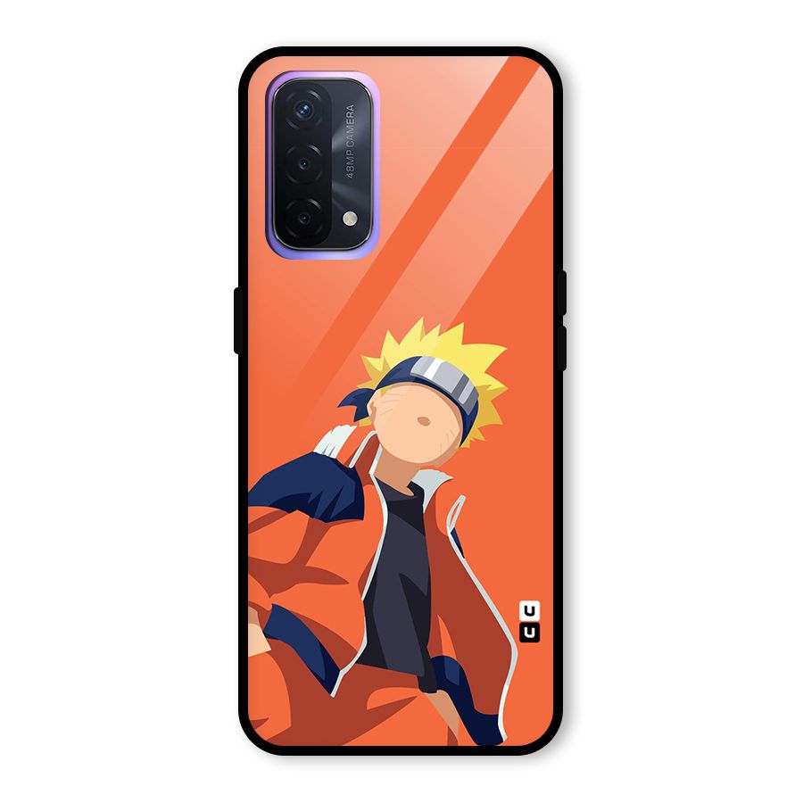 Naruto Uzumaki Minimalist Glass Back Case for Oppo A74 5G