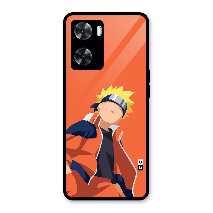Naruto Uzumaki Minimalist Glass Back Case for Oppo A77