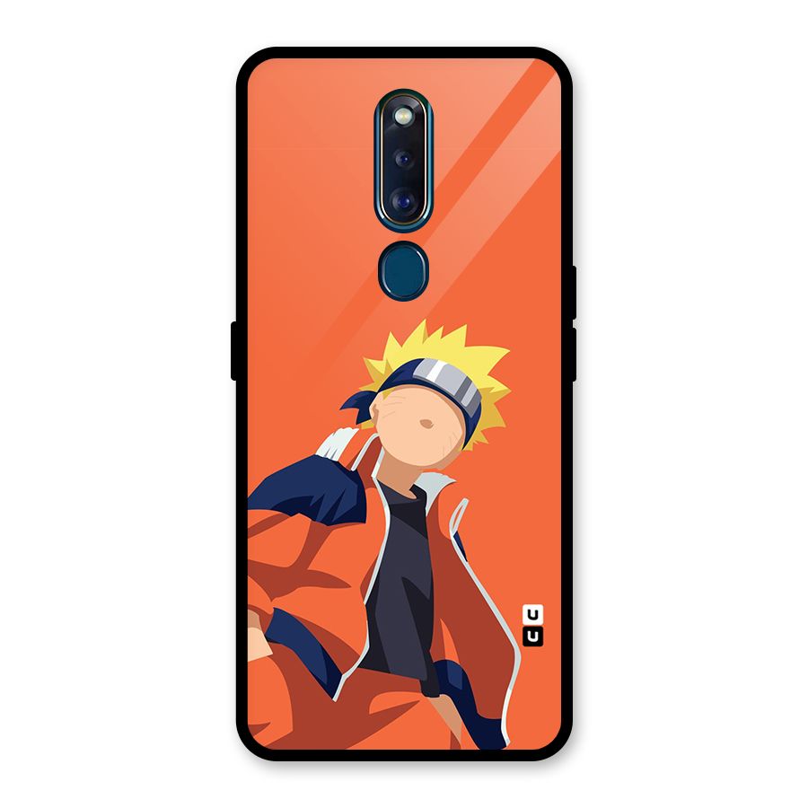 Naruto Uzumaki Minimalist Glass Back Case for Oppo F11 Pro