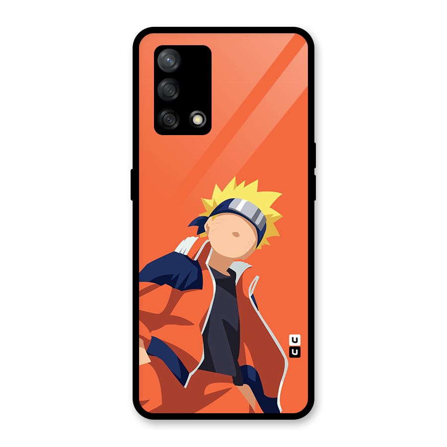 Naruto Uzumaki Minimalist Glass Back Case for Oppo F19