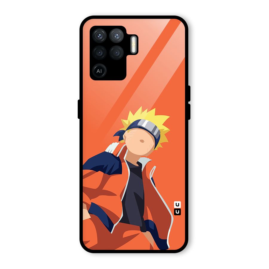 Naruto Uzumaki Minimalist Glass Back Case for Oppo F19 Pro