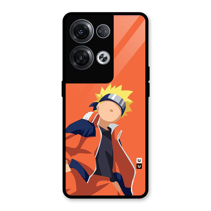 Naruto Uzumaki Minimalist Glass Back Case for Oppo Reno8 Pro 5G