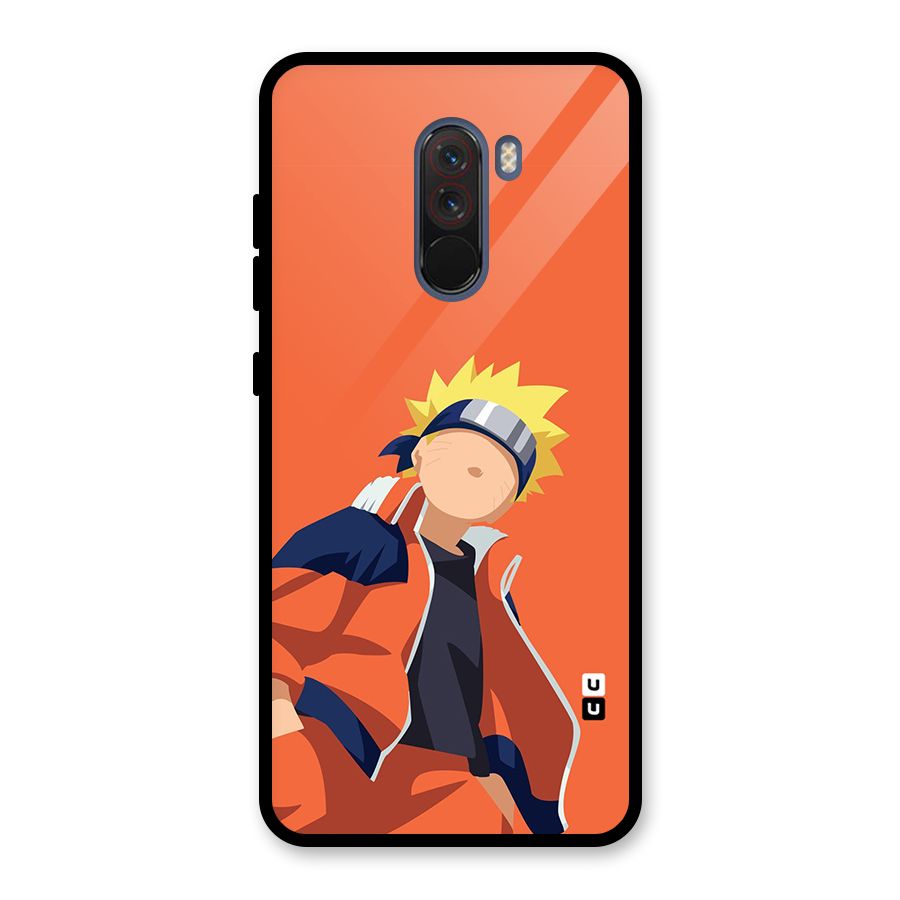 Naruto Uzumaki Minimalist Glass Back Case for Poco F1