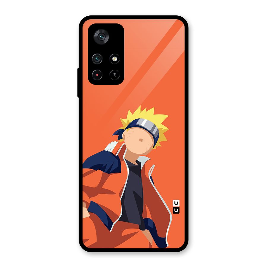 Naruto Uzumaki Minimalist Glass Back Case for Poco M4 Pro 5G