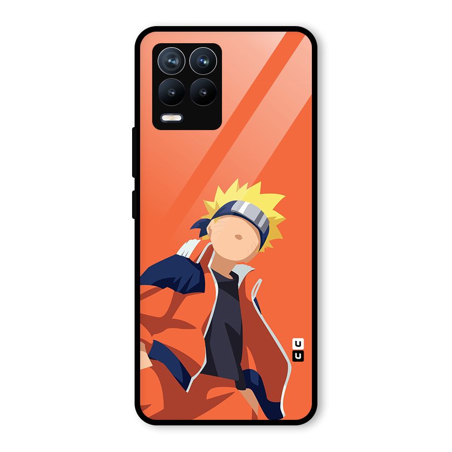 Naruto Uzumaki Minimalist Glass Back Case for Realme 8 Pro