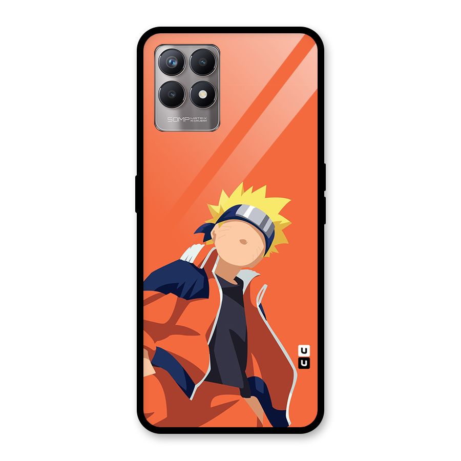Naruto Uzumaki Minimalist Glass Back Case for Realme 8i