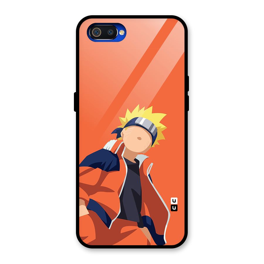 Naruto Uzumaki Minimalist Glass Back Case for Realme C2