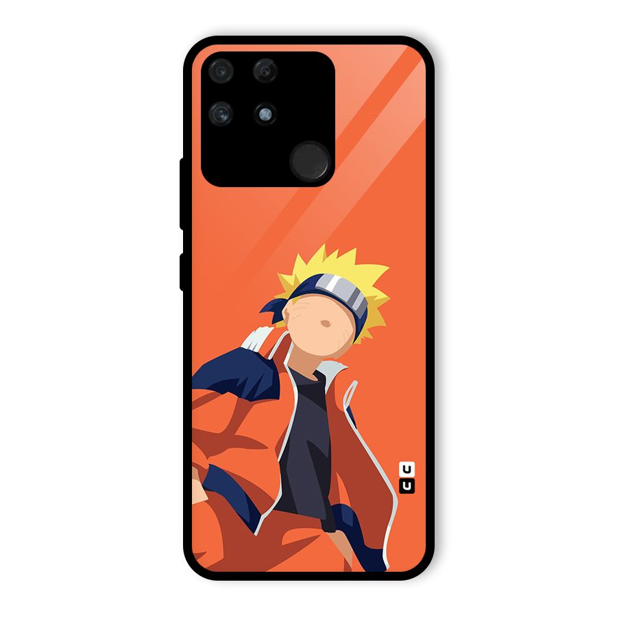 Naruto Uzumaki Minimalist Glass Back Case for Realme Narzo 50A