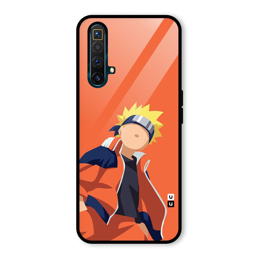 Naruto Uzumaki Minimalist Glass Back Case for Realme X3 SuperZoom