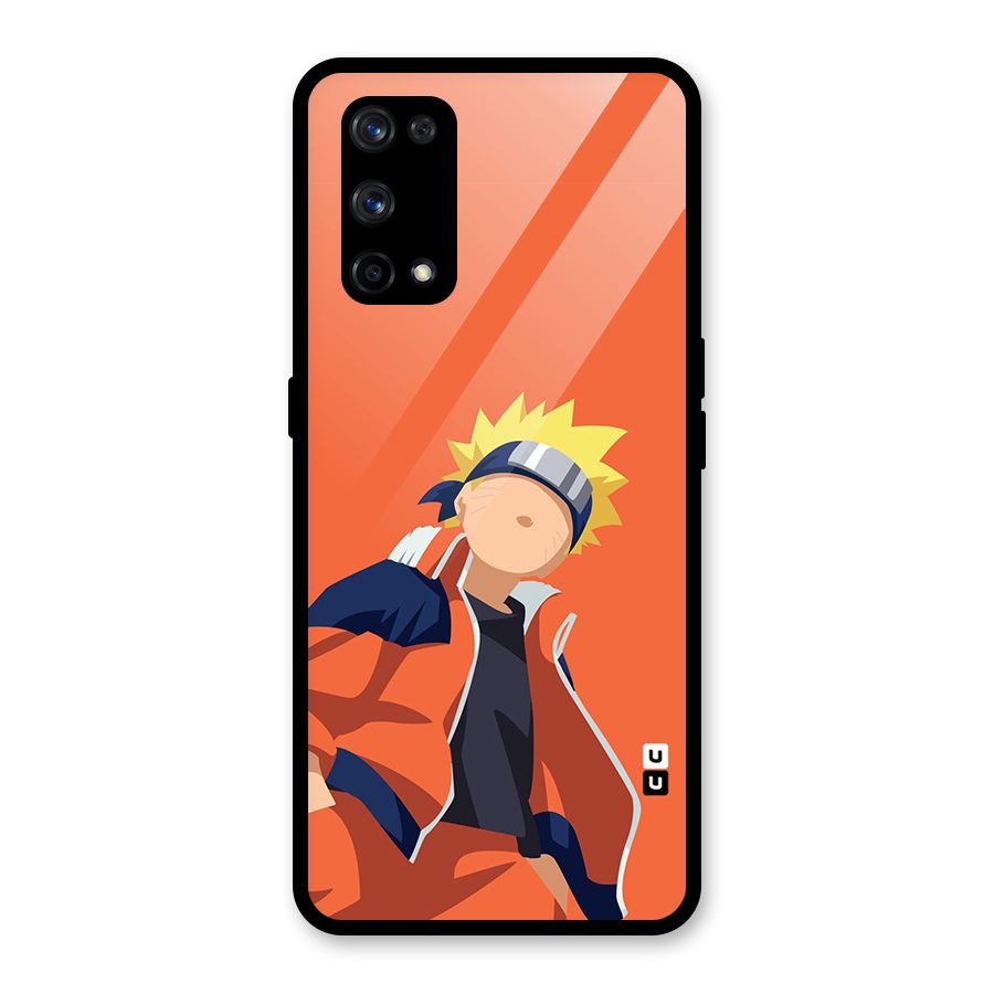 Naruto Uzumaki Minimalist Glass Back Case for Realme X7 Pro