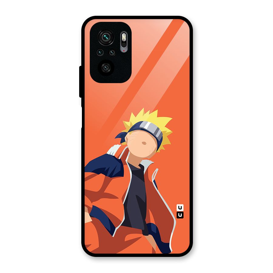 Naruto Uzumaki Minimalist Glass Back Case for Redmi Note 10