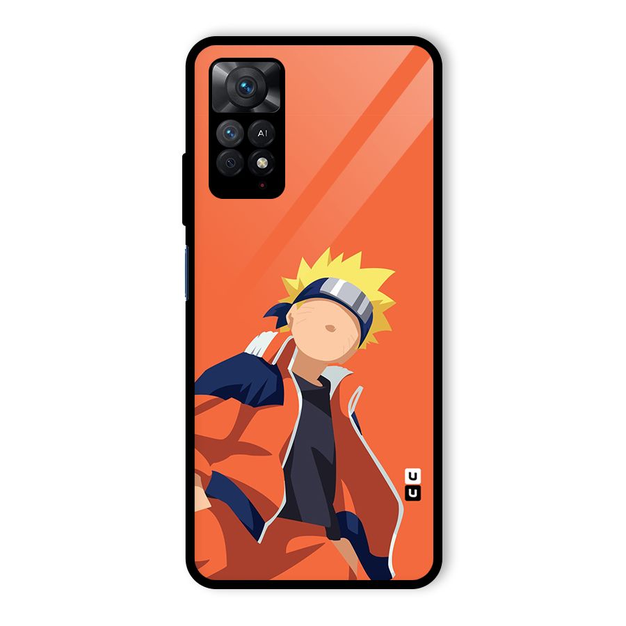 Naruto Uzumaki Minimalist Glass Back Case for Redmi Note 11 Pro Plus 5G