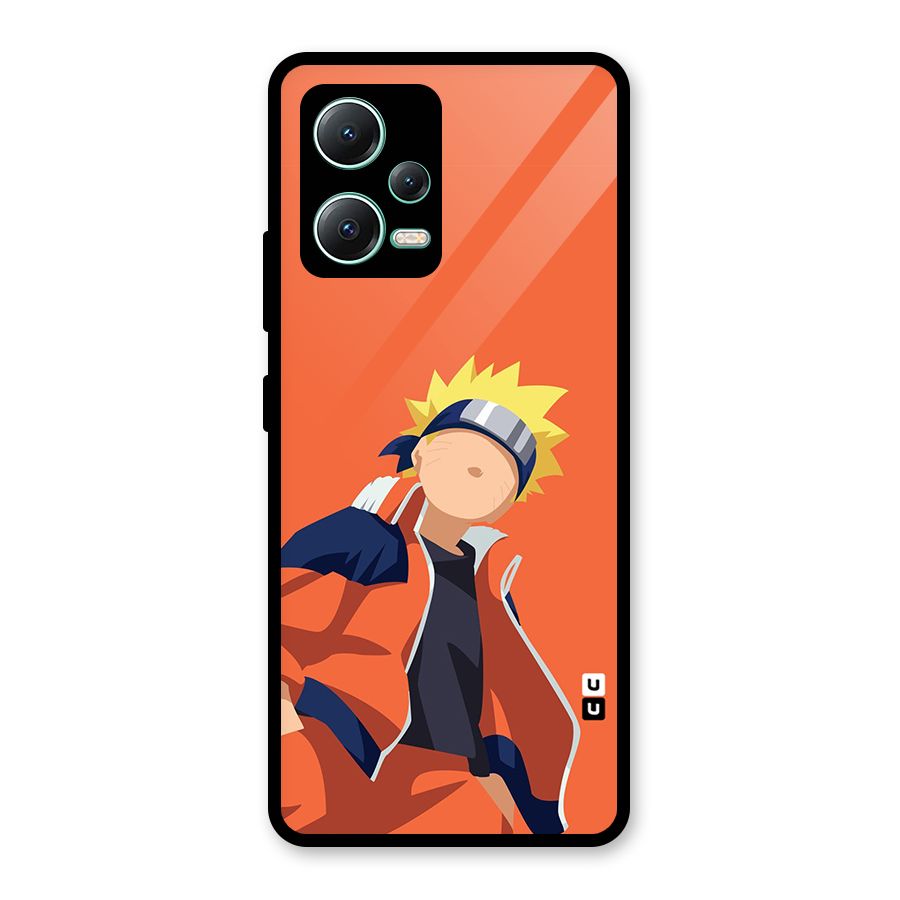 Naruto Uzumaki Minimalist Glass Back Case for Redmi Note 12 5G