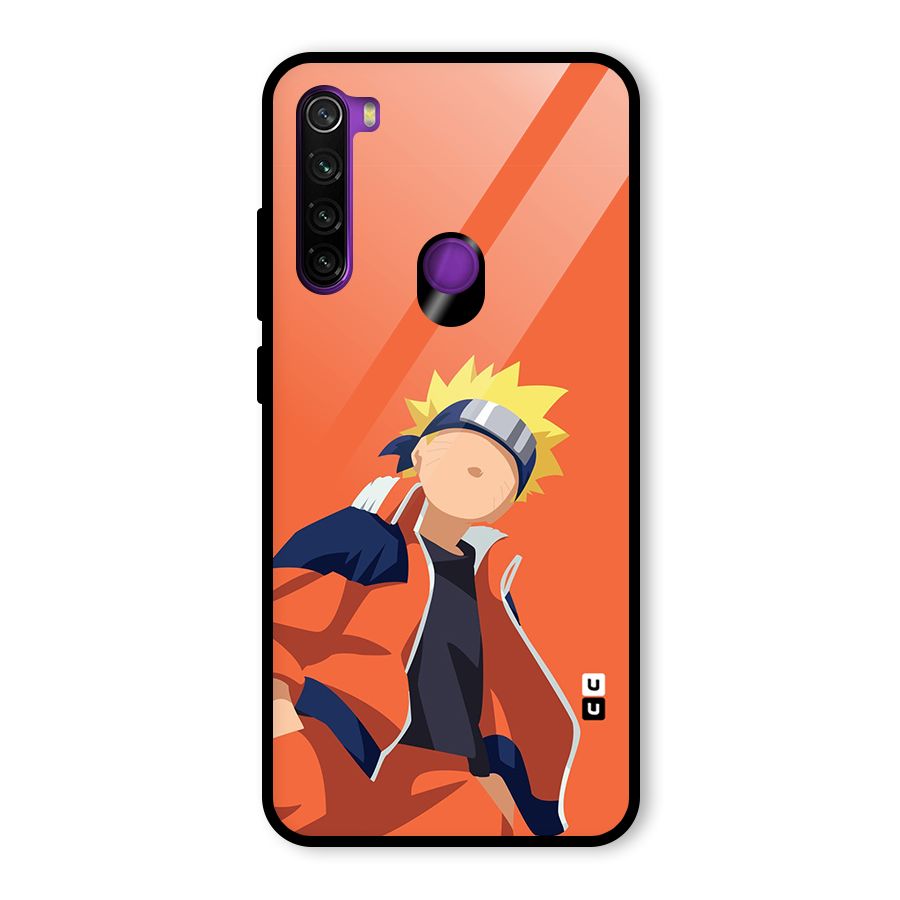 Naruto Uzumaki Minimalist Glass Back Case for Redmi Note 8