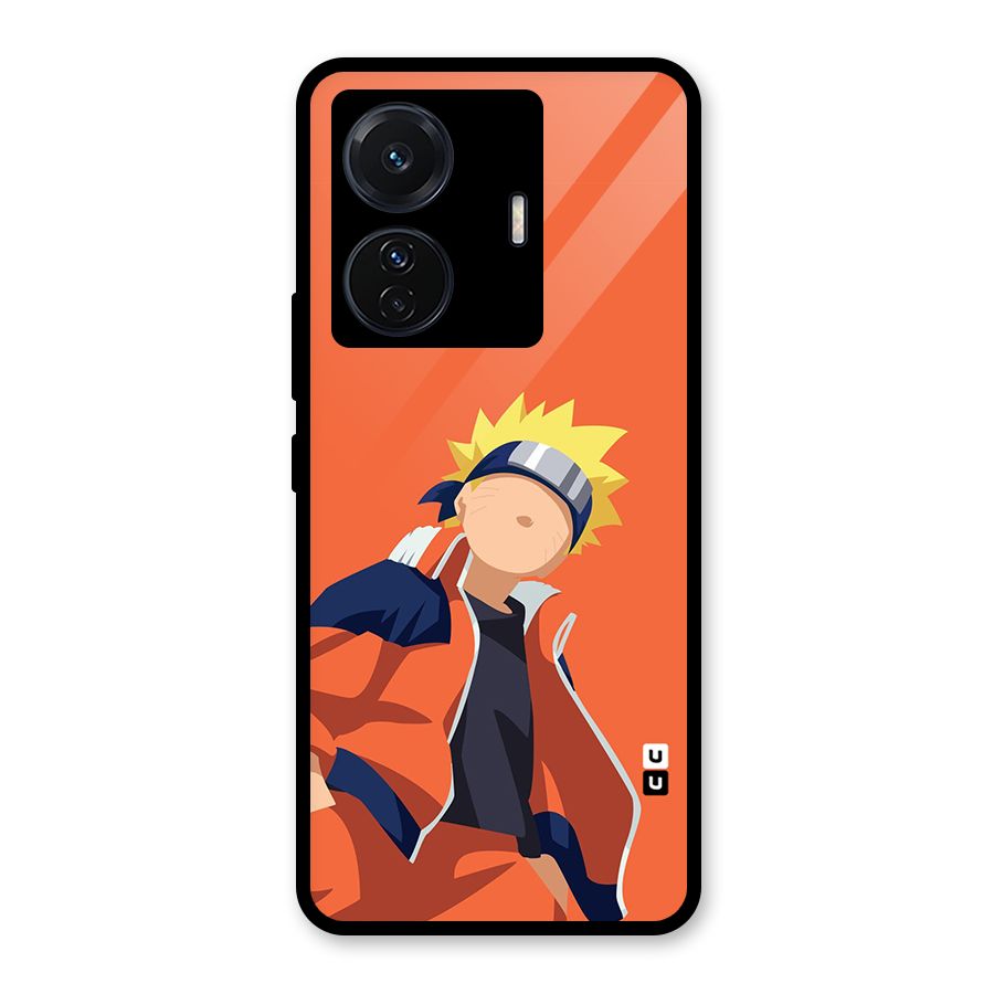Naruto Uzumaki Minimalist Glass Back Case for Vivo T1 Pro