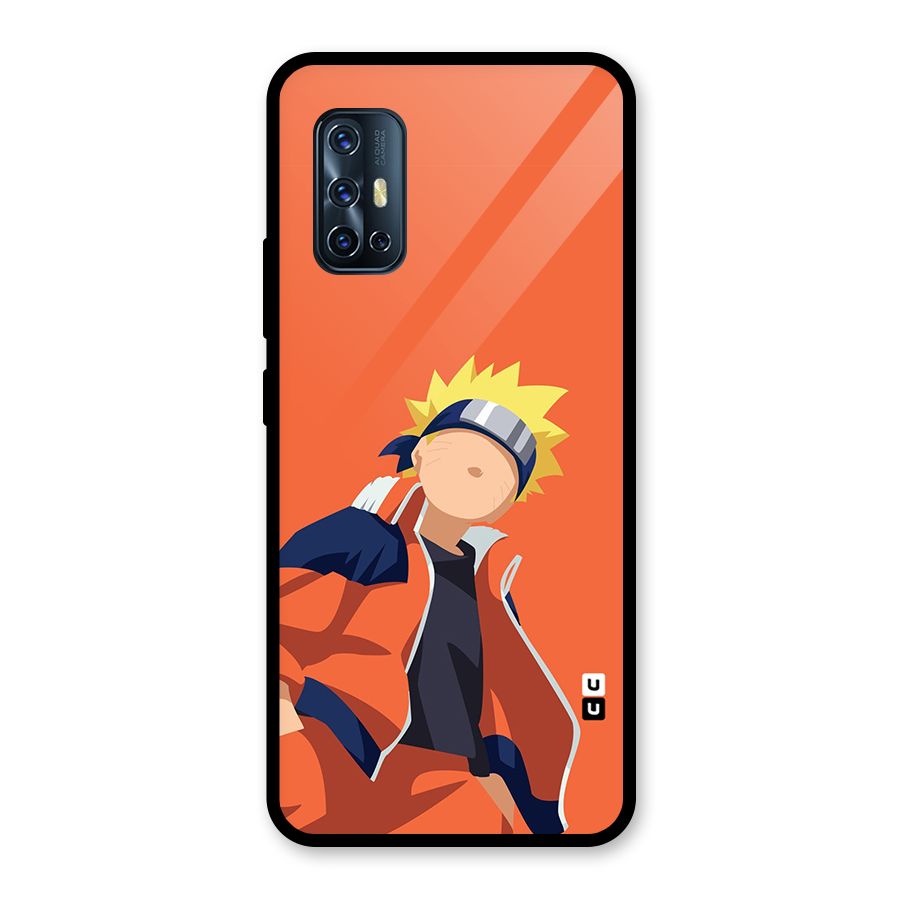 Naruto Uzumaki Minimalist Glass Back Case for Vivo V17