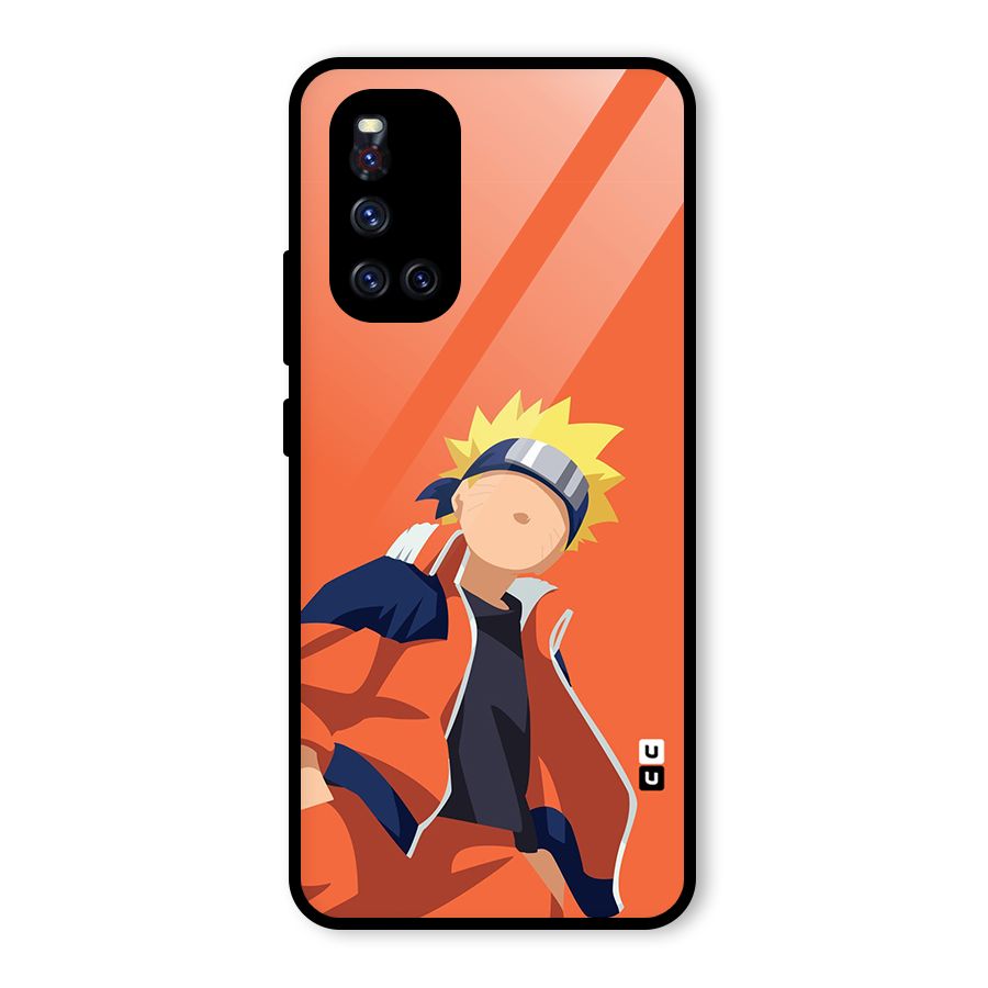 Naruto Uzumaki Minimalist Glass Back Case for Vivo V19