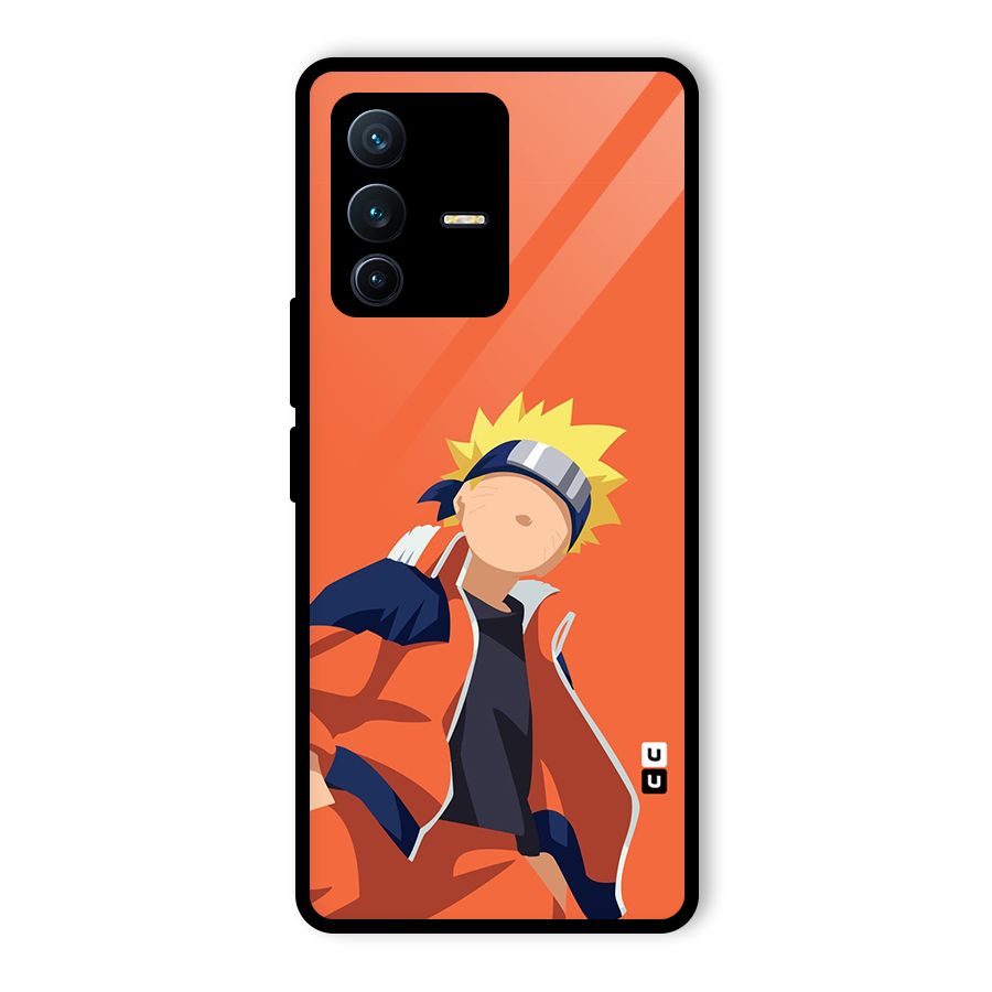 Naruto Uzumaki Minimalist Glass Back Case for Vivo V23 Pro