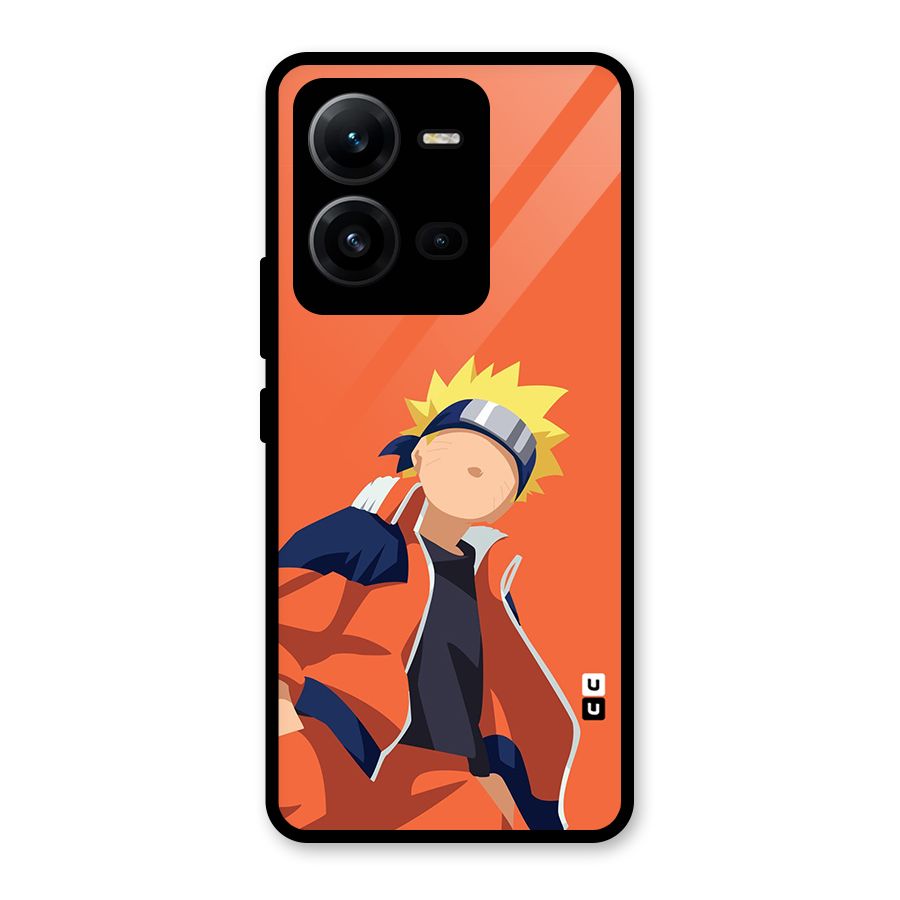 Naruto Uzumaki Minimalist Glass Back Case for Vivo V25