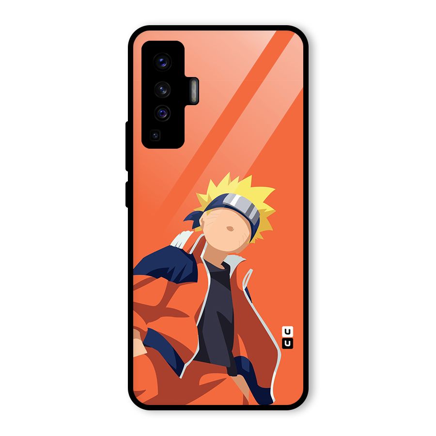 Naruto Uzumaki Minimalist Glass Back Case for Vivo X50
