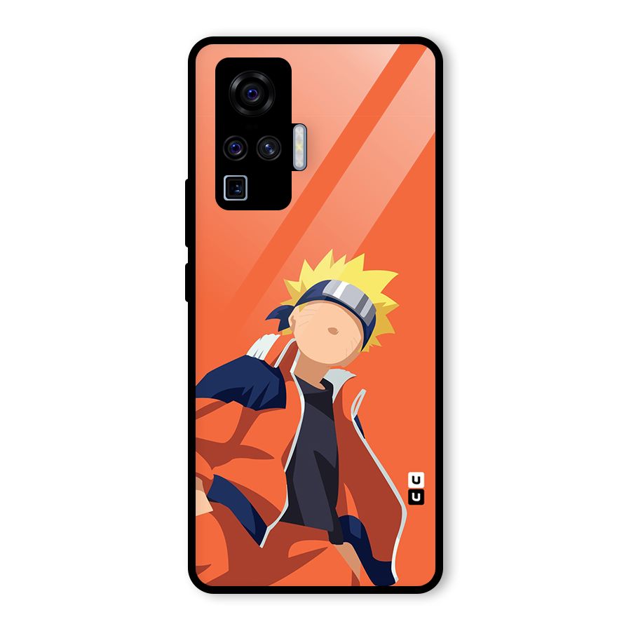 Naruto Uzumaki Minimalist Glass Back Case for Vivo X50 Pro