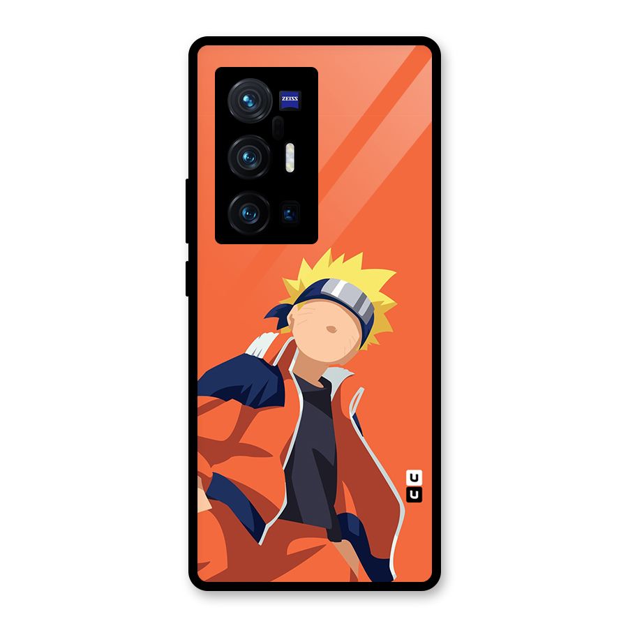 Naruto Uzumaki Minimalist Glass Back Case for Vivo X70 Pro Plus