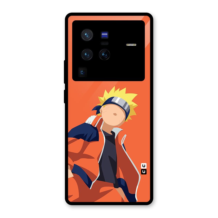 Naruto Uzumaki Minimalist Glass Back Case for Vivo X80 Pro