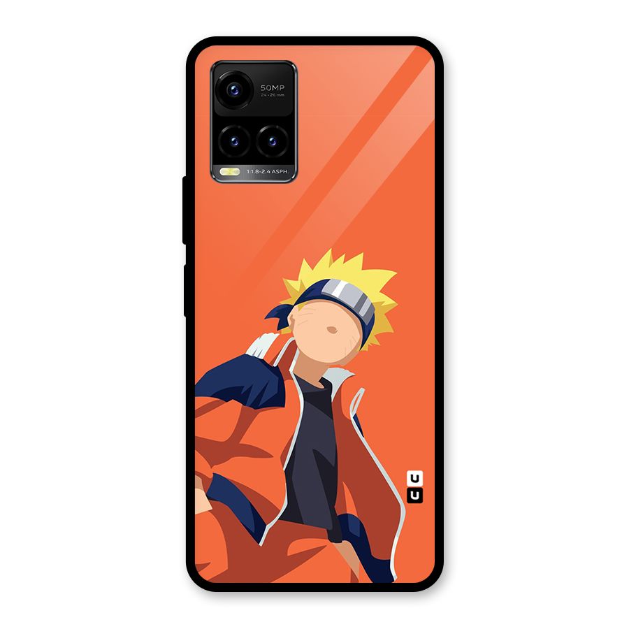 Naruto Uzumaki Minimalist Glass Back Case for Vivo Y21T