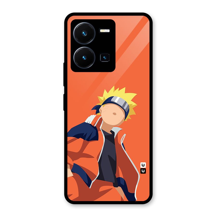 Naruto Uzumaki Minimalist Glass Back Case for Vivo Y35