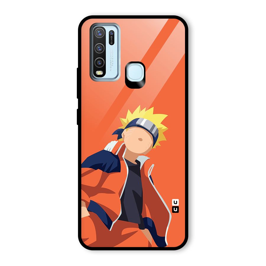 Naruto Uzumaki Minimalist Glass Back Case for Vivo Y50