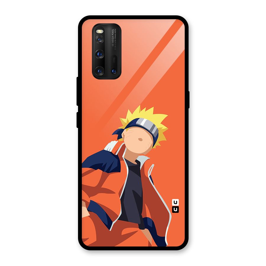 Naruto Uzumaki Minimalist Glass Back Case for Vivo iQOO 3