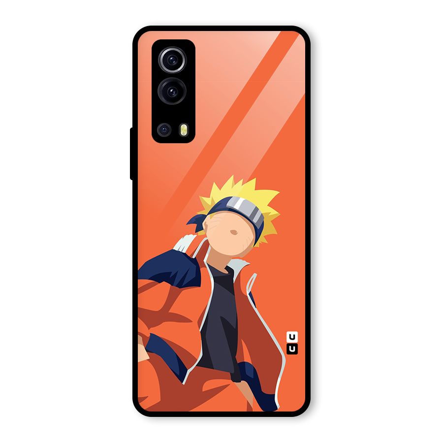 Naruto Uzumaki Minimalist Glass Back Case for Vivo iQOO Z3