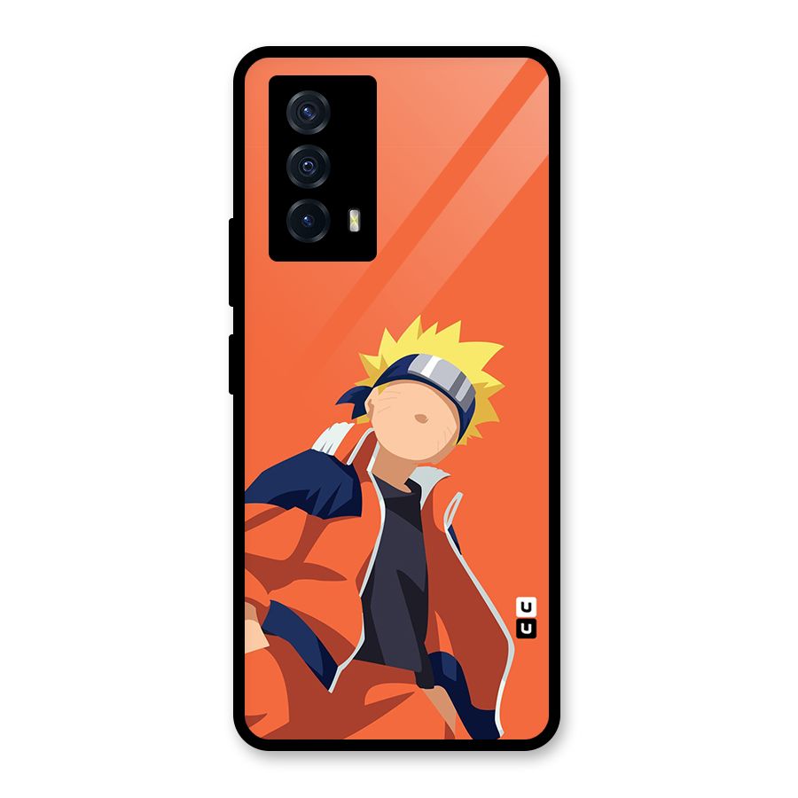 Naruto Uzumaki Minimalist Glass Back Case for Vivo iQOO Z5